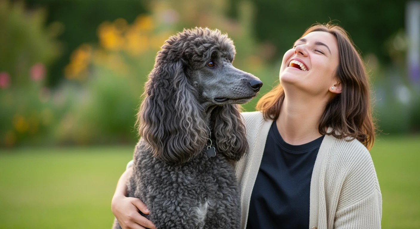 Eleveuse professionnelle avec ses caniches